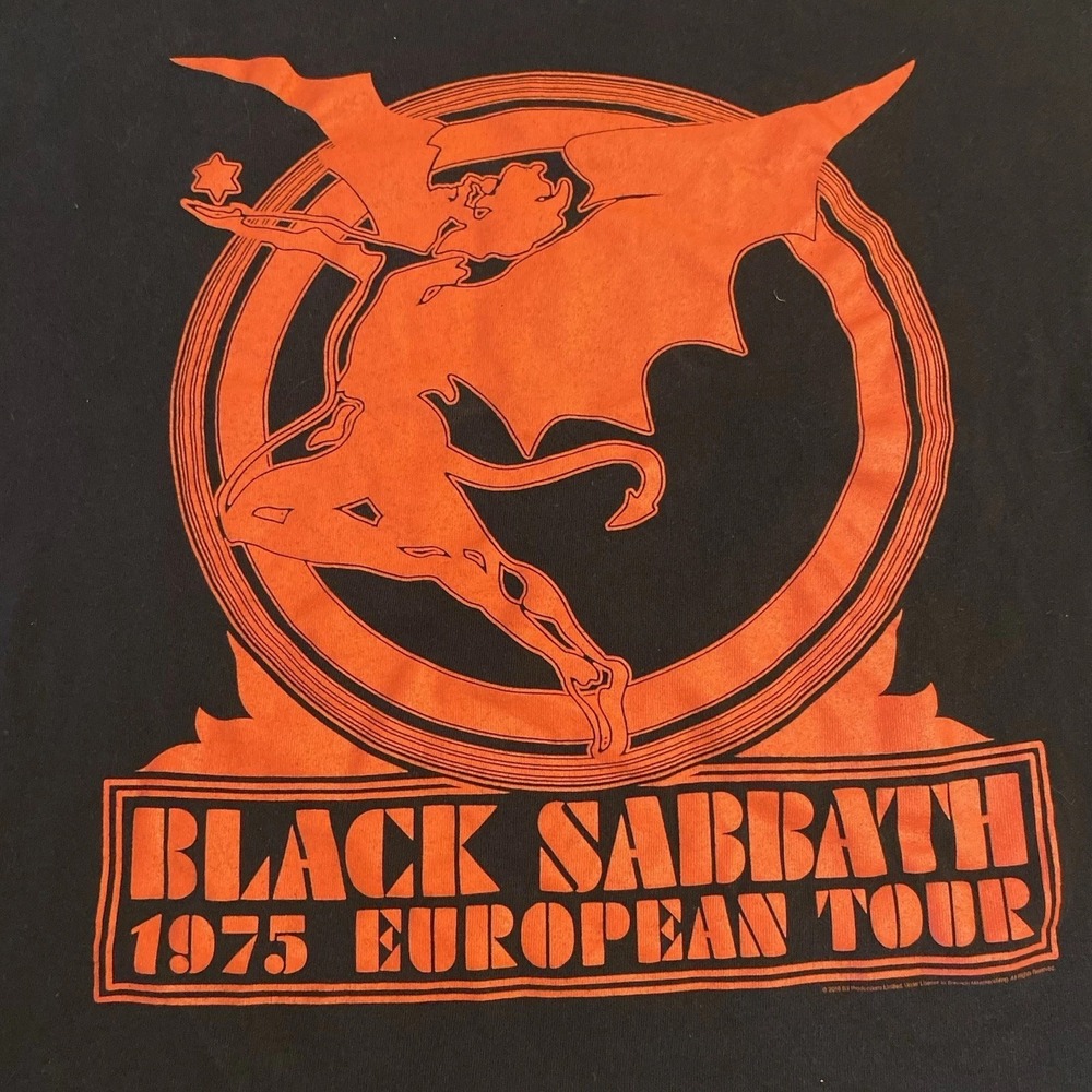 BLACK SABBATH EUROPE 75 TOUR ROCK METAL BAND SHIRT Med/ Large Grunge Garage Goth